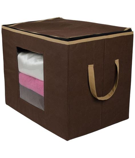 large brown storage boxes